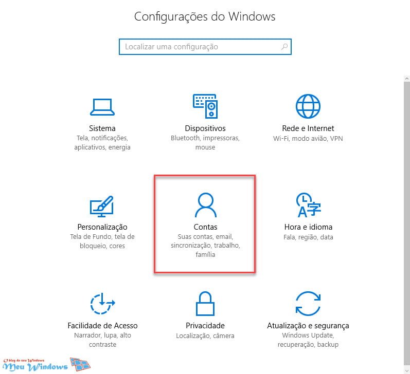 Conta de usuário local no Windows 10