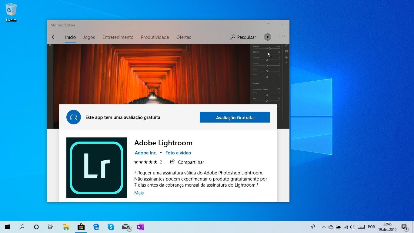 Adobe Lightroom para Windows 10 na Microsoft Store
