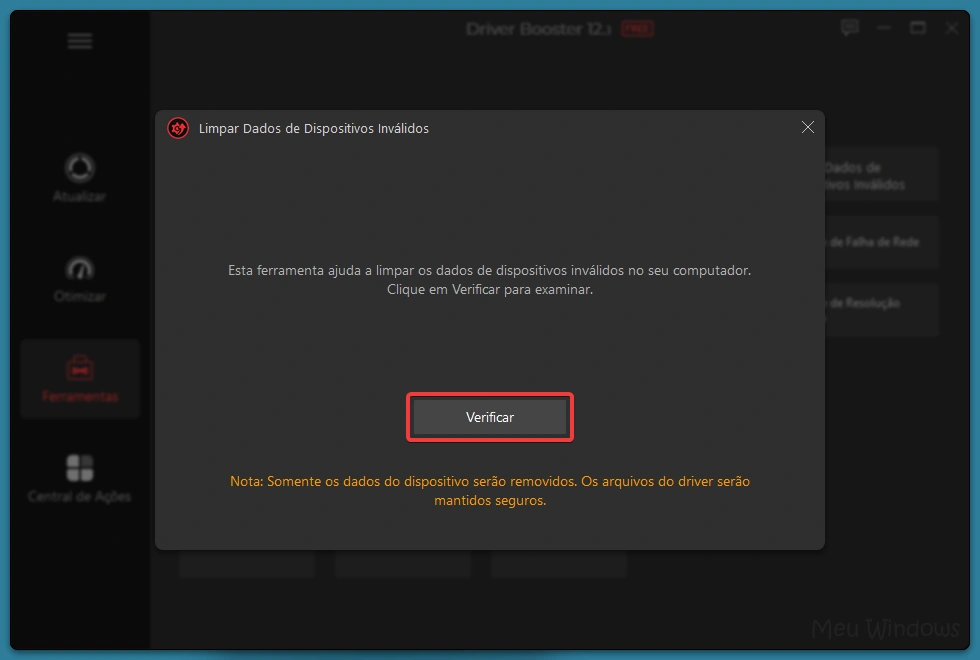 limpar dispositivos driver booster2