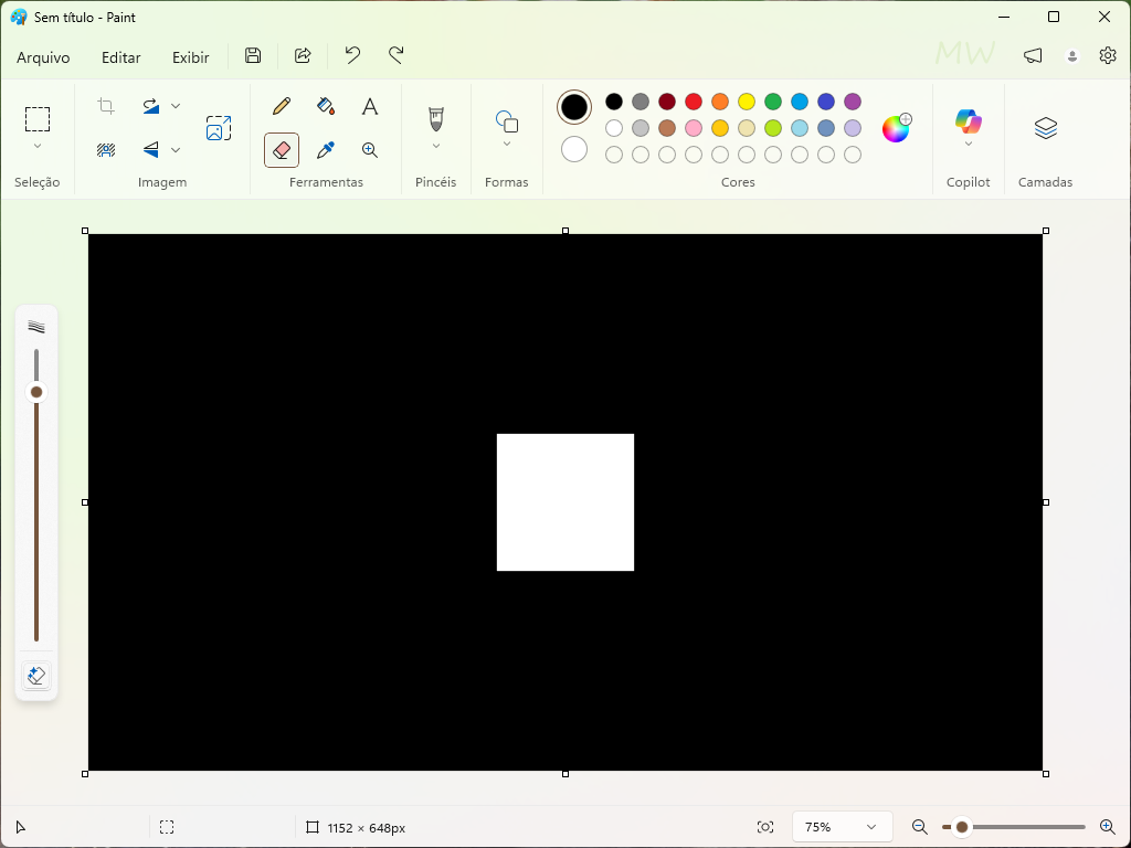 Como aumentar a borracha do Paint no Windows 11