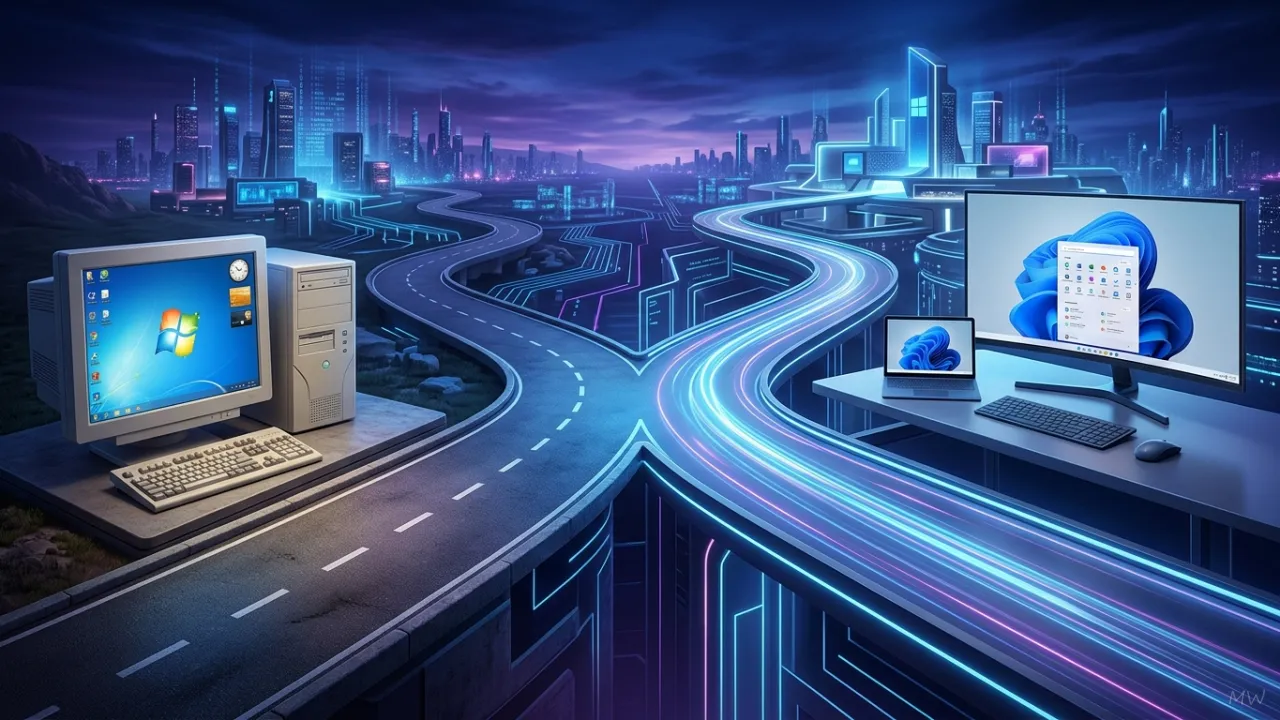 Windows 11 não é o verdadeiro sucessor do Windows 7 e a Microsoft sabe disso 1 windows evolution concept road