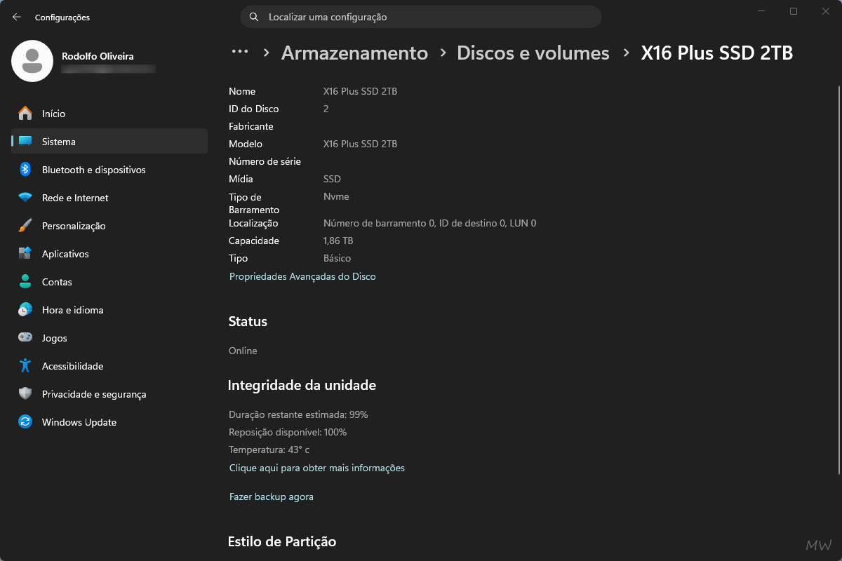 Como verificar a saúde do HD e SSD no Windows 11 e 10 5 configuracoes armazenamento integridade unidade