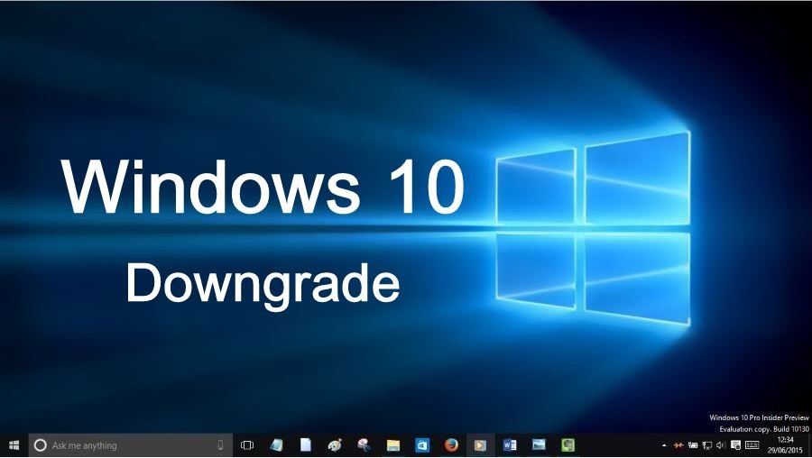 windows 10 downgrade