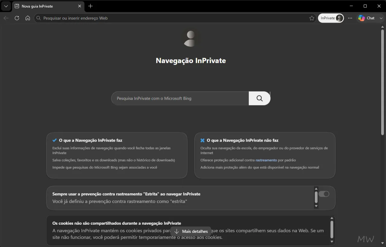 Como abrir o InPrivate no Microsoft Edge usando o atalho de teclado