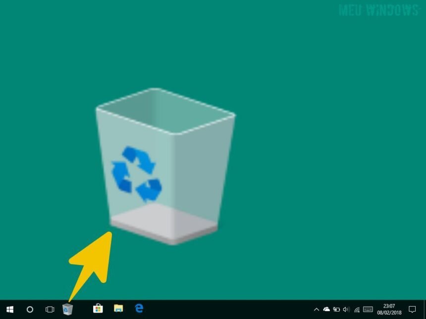 Como fixar a Lixeira na barra de tarefas do Windows 10