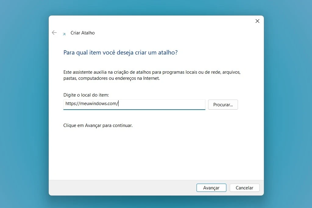 Como criar atalhos na Área de Trabalho do Windows