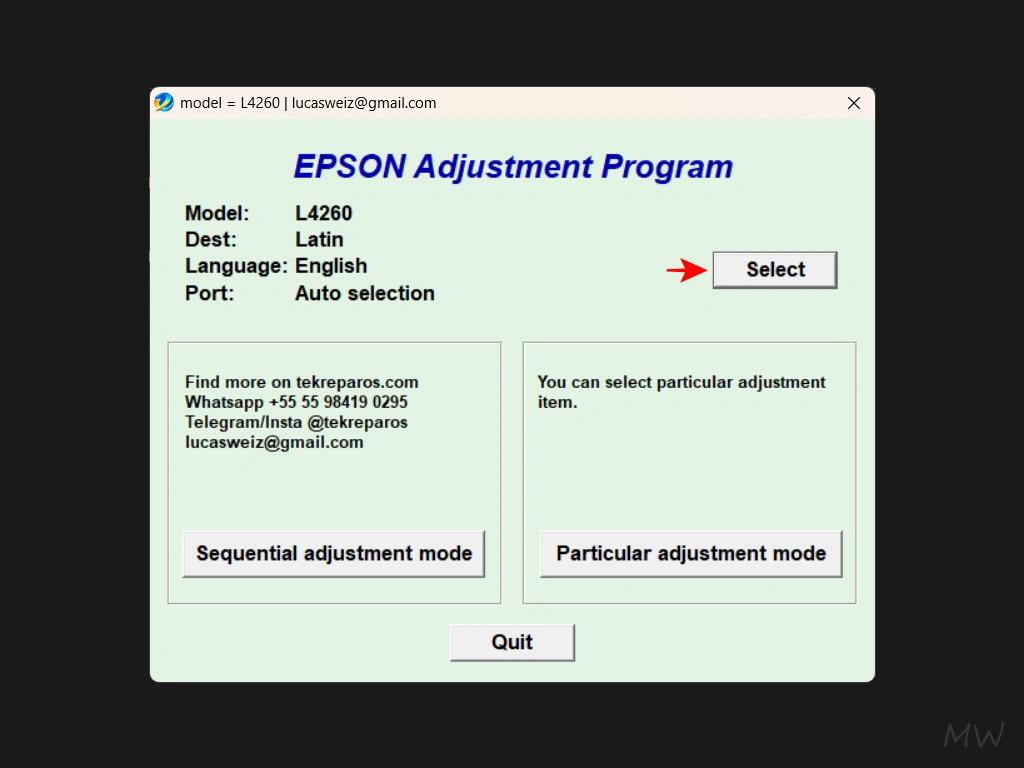 reset almofada tinta epson 02