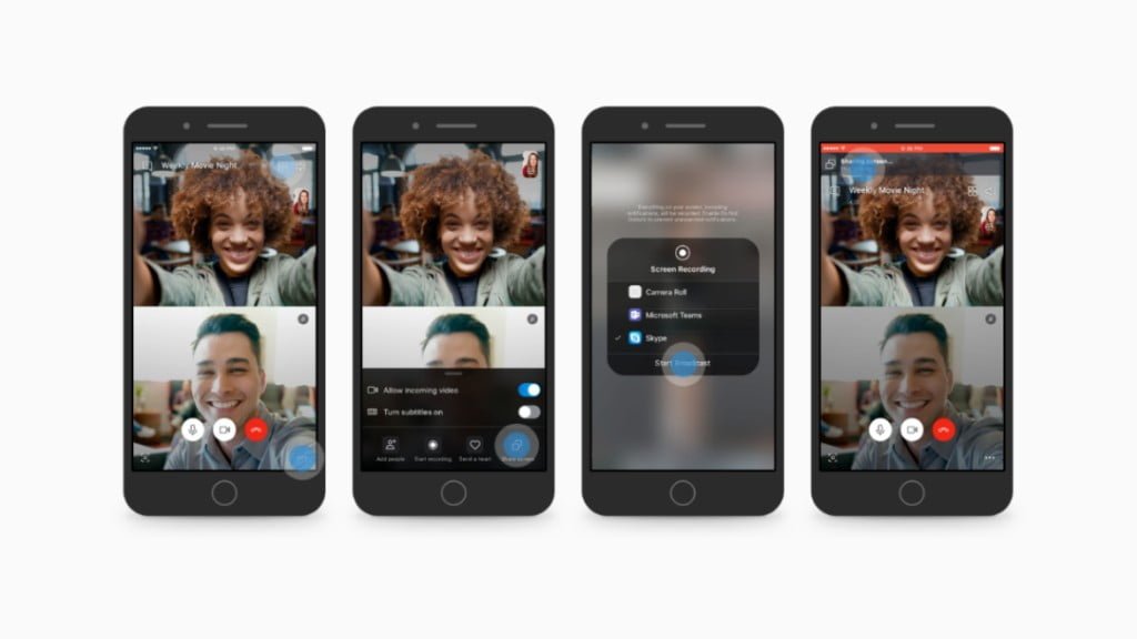 Compartilhamento de tela no Skype para Android e iOS