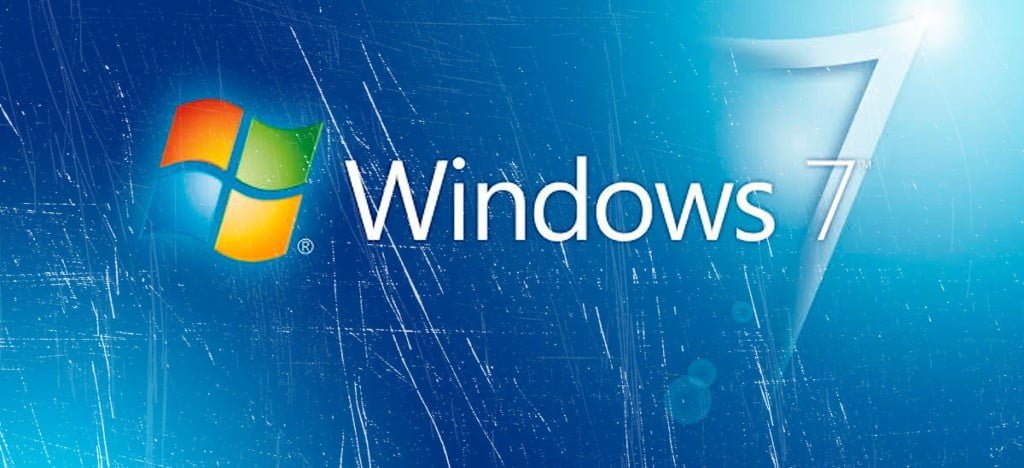 Windows 7 com efeito de arranhões