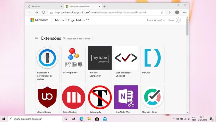 Microsoft Edge Addons agora tem mais de mil extensões
