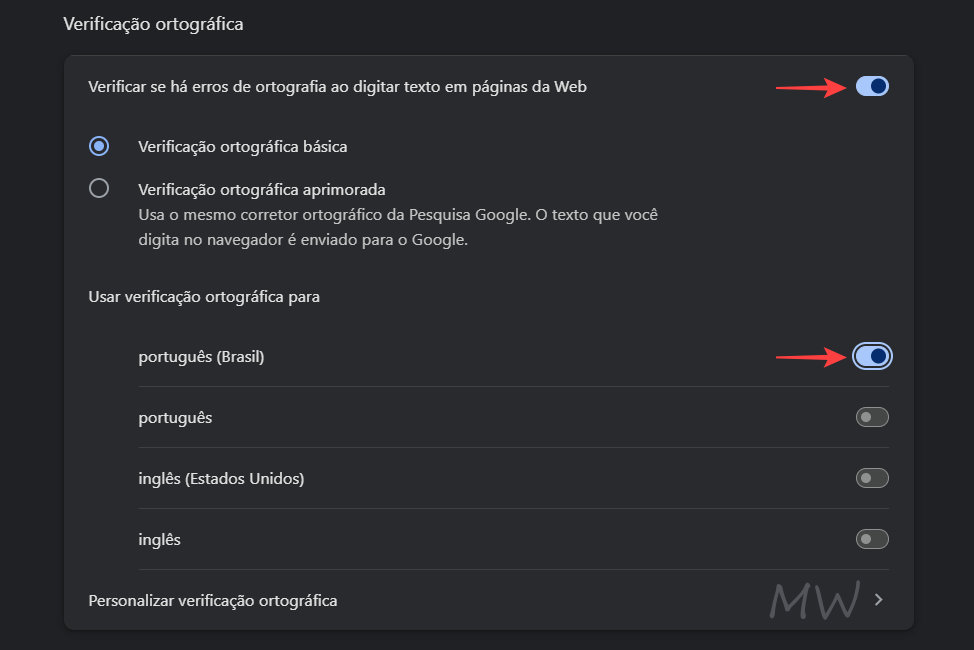 Como ativar a verificação ortográfica do Chrome