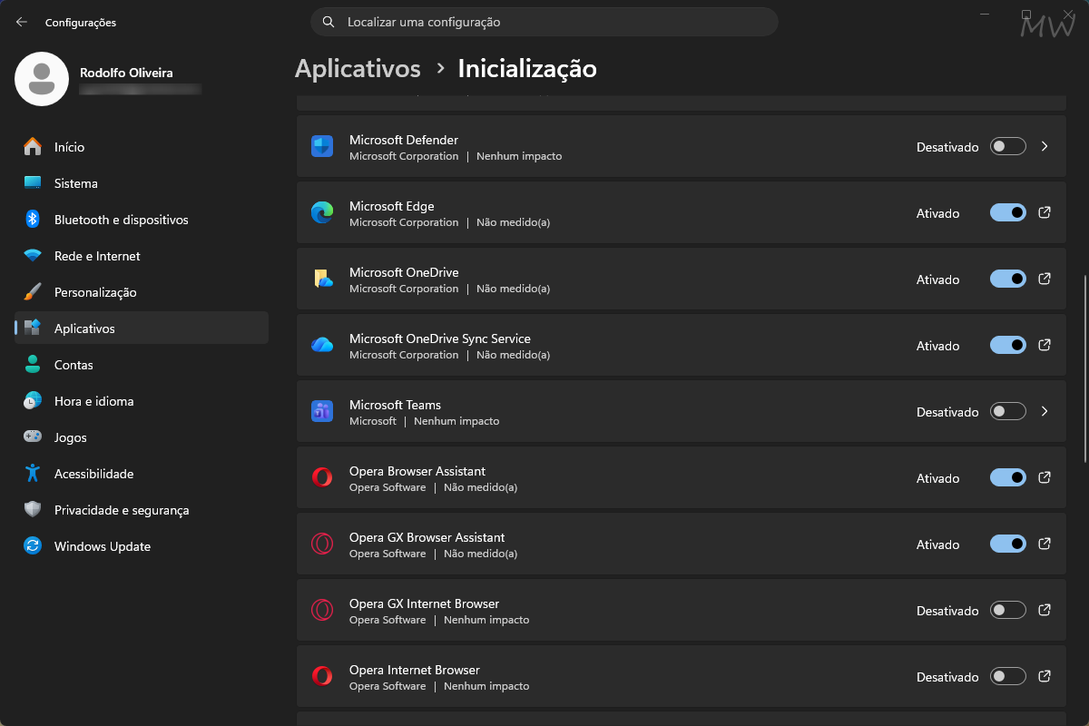 Como impedir que o Opera abra ao iniciar o Windows 11/10 2 Captura de tela desativando o Opera Inicialização do Windows.