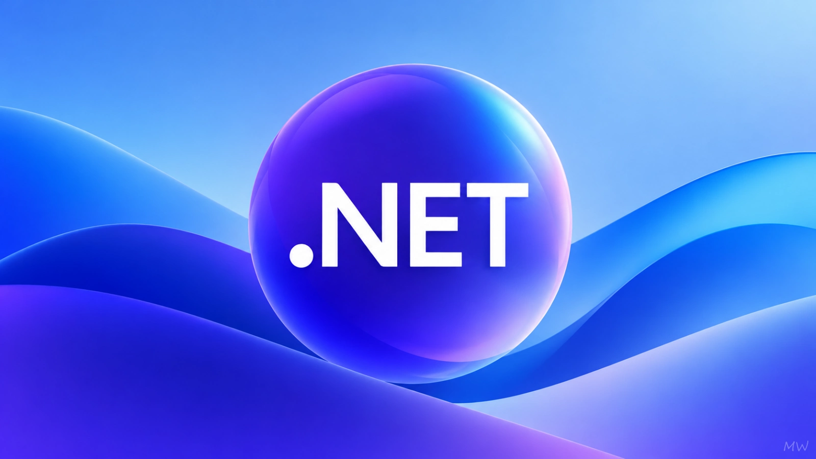 .NET: versão atual, novidades, download e como instalar no Windows 11 Logo .NET em destaque sobre fundo azul e roxo.