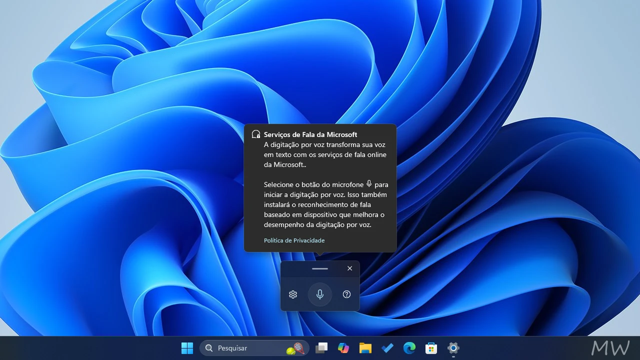 Ativar digitação por voz no Windows 11