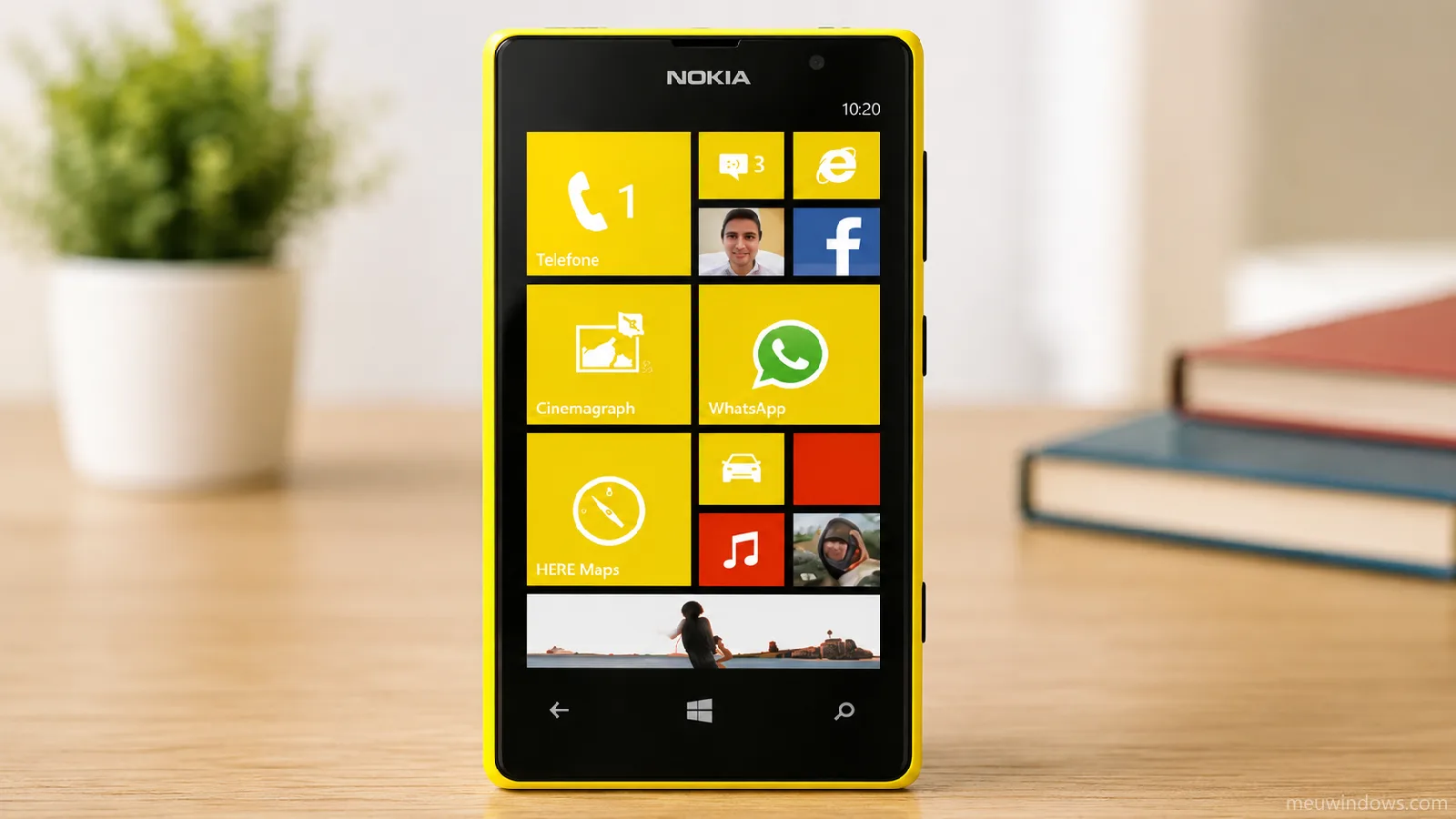 Tela inicial do Lumia com Live Tiles