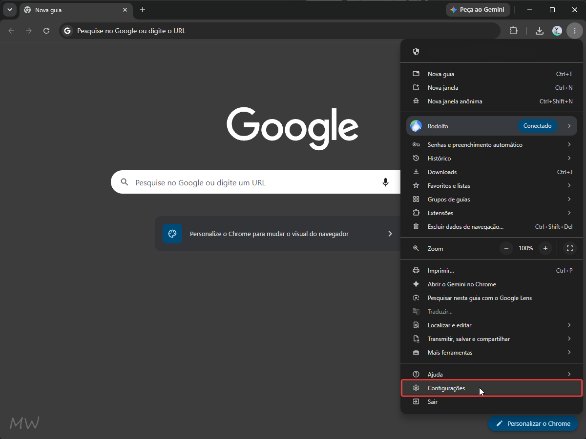 Como desativar a sincronização do Google Chrome no Windows 11 1 Acessando as configurações do Chrome para ativar ou desativar a sincronização.
